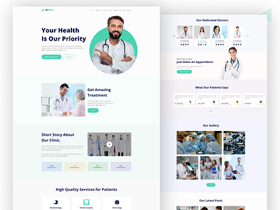 Doctor Appointment Website design design doctor appointment education app graphic design landing page design medical website psd design ui uidesign uiux uxdesign web template web ui websit