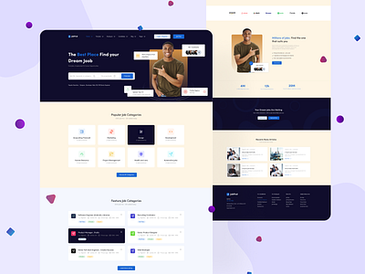 Jobfind Figma web Template Design graphic design job website ui uiux uxdesign web web template web ui