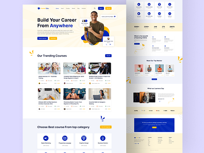 Elearning Education Website Design course digital learing e learning landing education website educational website landing page learning website lesoon online education platform education school skills study website taring website teaching ui ins ui inspiration web template
