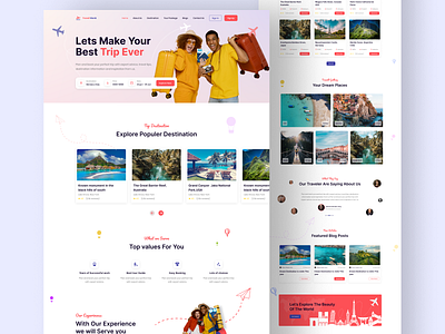 Travel Website Landing Page Design