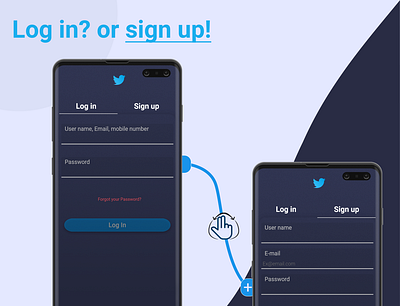 Redesign of how u could join the twitter community app design development icon illustrator photoshop socialmedia ui ux uxui xd