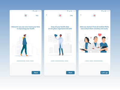 Take care - Onboarding app branding colors design icon illustraion logo medical ui user experience user interface design userinterface uxui vector