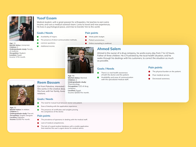 User Personas app colors dailyui design interactive medical persona prototyping ui uidesign uiux user experience user interface design userexperience userprofile ux ux ui ux design uxdesign uxui