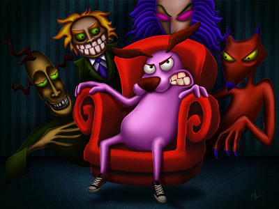 Courage the Cowardly Dog- Revived cartoon cartoon character character design comic art concept art game art graphic design illustraion