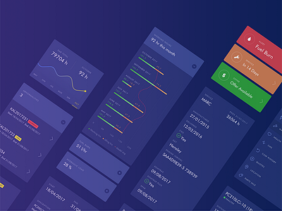 UI Kit app blue graph icon kit mobile purple ui