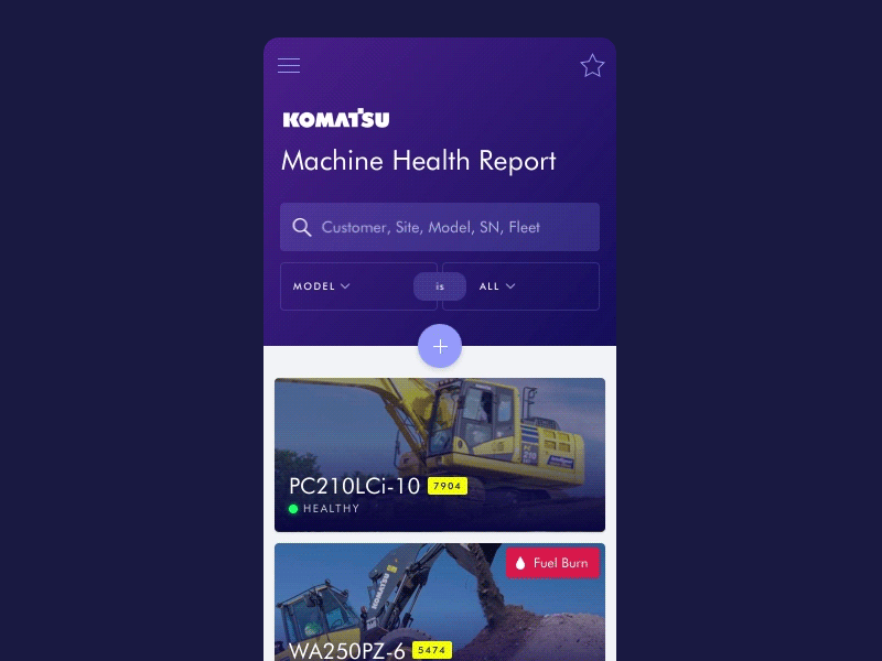 KOMATSU - Machine Health Report