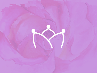 Herlandia Logo flower flower crown logo logotype purple