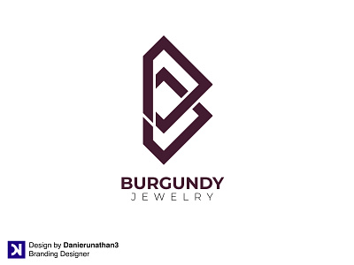 Burgundy Jewelry branding design logo