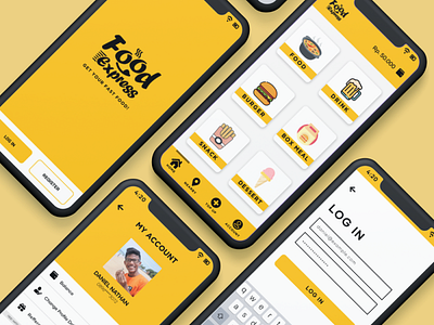 FoodExpress Mobile App Design app design mobile ui ui ux