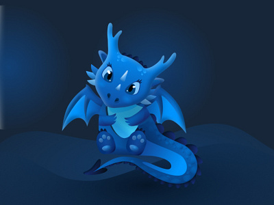 Сute Little Dragon design graphic design illustration minimal vector