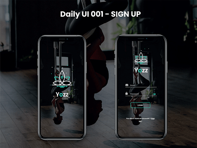 Daily UI #001 adobe xd daily ui daily ui 001 daily ui challenge design design app mobile app design ui uidesign ux uxdesign yoga app
