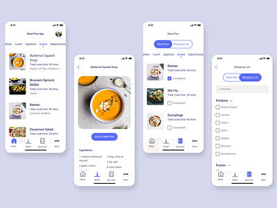 meal plan design figma made with figma mobile mobile app design mobile design mobile ui ui ui design vector