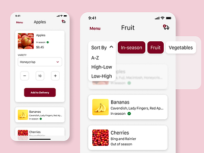 Fruit Delivery figma made with figma mobile mobile app design mobile ui ui ui design vector