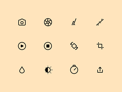 Camera Icons camera camera icon camera icon set design figma icon icon set iconography icons made with figma vector