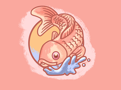 Koi Fish icon illustration koi fish photoshop vector