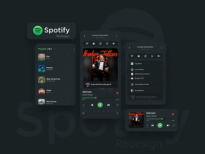 Spotify Redesign app design music music app spotify ui
