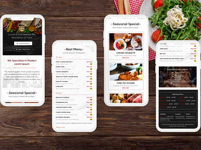 Restaurant Menu Website adobe xd design e commerce figma food landing page menu mobile app design mobile design restaurant ui ux xddailychallenge