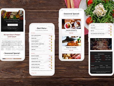 Restaurant Menu Website