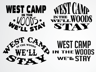 west camp camp logo logo design logodesign logotype tagline text typography west wrap wrapping