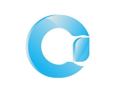 3D C Logo Cyan