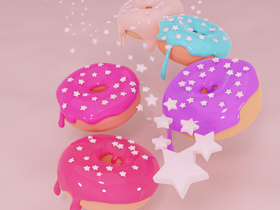 Fantastic donuts 3d 3d 3d art art artwork blender blender3d blender3dart donuts fan fanart fantasy illustration low poly lowpoly lowpolyart nice render