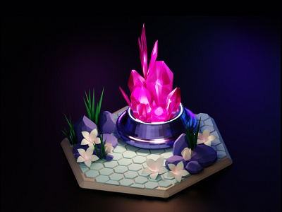 Fantastic colorful crystals and flowers. 3d 3dart 3dartwork 3dillustration art artist artwork beautiful blender colorful cool crystals design drawing fantastic flower illustration nice well