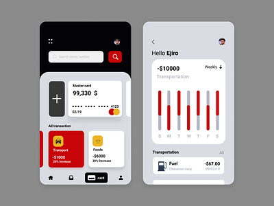 finance app app minimal ui ux web