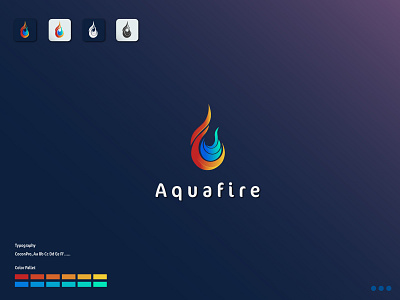 Branding Concept for Aquafire aqua branding design fire graphic design icon illustration logo typography ui vector