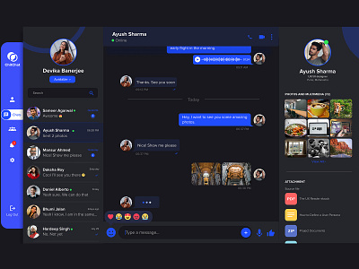 ChitChat web app UI design