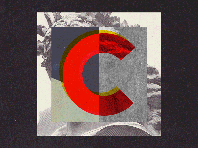 36 DAYS OF TYPE 2019 - C 36daysoftype 36daysoftype06 abstract animation collage design digital illustration font geometric gif glitch illustration typography