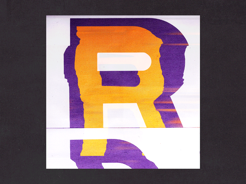 36 DAYS OF TYPE 2019 - R 36daysoftype 36daysoftype06 abstract animation collage design digital illustration font geometric gif glitch illustration photoshop scan type typography