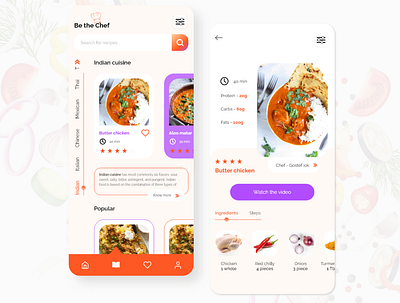Cuisine recipe app app cooking app cuisine design designer food app interaction design ios app design recipe app ui ui design