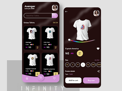 Marvel T-shirt app