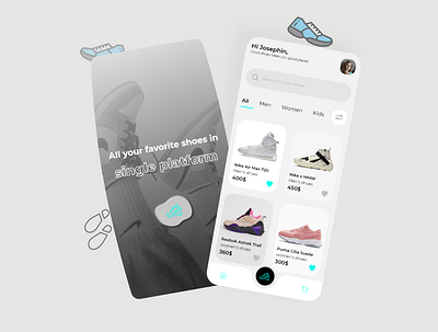 Shoe app app color design designer ios app design shoes app ui ui design uitrend uiux