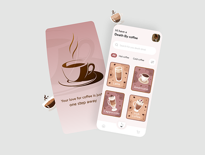 Coffee app app coffee color design designer interaction design ios app design ui ui design uiux