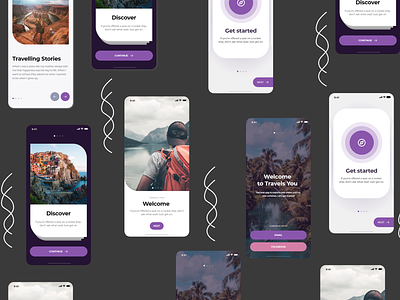 Onboarding screens concept- Travels you