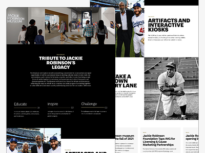 Jackie Robinson Foundation - Museum design graphic design ui uiux ux web design web page