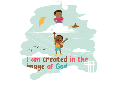 In the Image of God 2d african design illustration kenyan vector