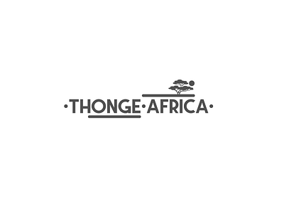 Thonge.Africa 2d culture logo typography