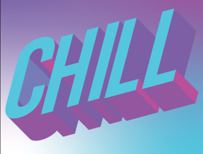"Chill" 3d adobe illustrator color color scheme design icon illustration line art typography vector