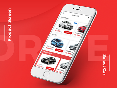 Activity Page-Select Car activity app car design drive ios mockup premium product rental select service