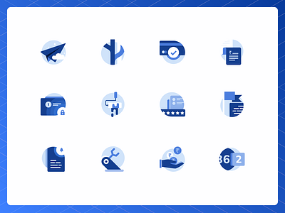 Icons that are Built-for-Scale automatic updates blue brand colors flat icons icon set icons inspiration redesign scalable security system web website