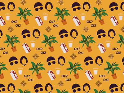 Pattern for wrapping paper. Leon: The Professional