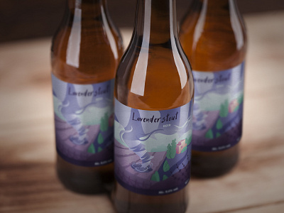 Lavender Stout. Beer Label. beer beer label design illustration illustrator label label design labeldesign tornado vector