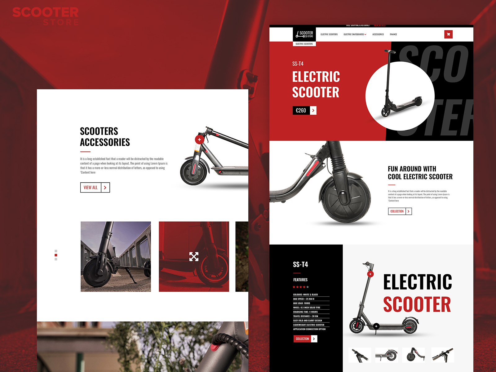 Electric Scooter site Design by Deepak on Dribbble