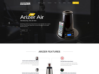 Arizer design layout mockup software template ui ux web website