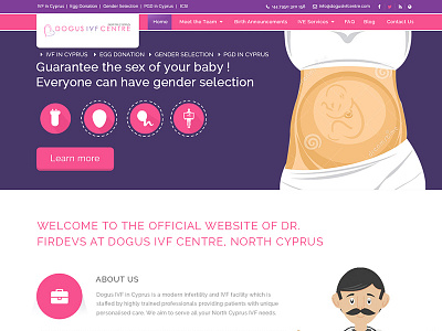 IVF Centre ivf layout mockup photoshop template ui ux website