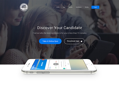 Smart Vote Website Mockup app clean layout mobile mockup modern ui ux