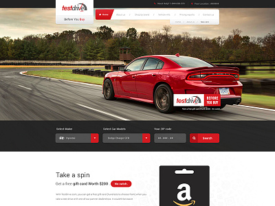 Testdrive Website Mockup auto mobile design layout mockup template ui ux web website