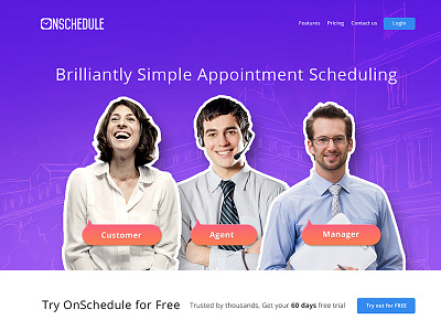 Scheduling Software Landing Page business landing page layout mockup modern multipurpose psd scheduling software template ui ux